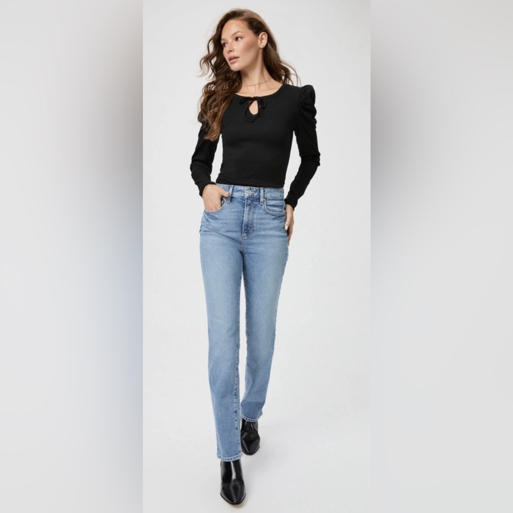 PAIGE Sold Out Stella High-Rise Straight Leg Jean in Light Wash (Leela) Size 29